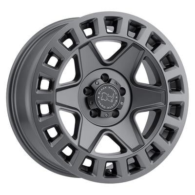 Black Rhino York, 17x8 Wheel with 5x4.5 Bolt Pattern - Matte Gunmetal - 1780YRK355114G76
